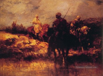  Adolf Peintre - Arabes à cheval Arabe Adolf Schreyer